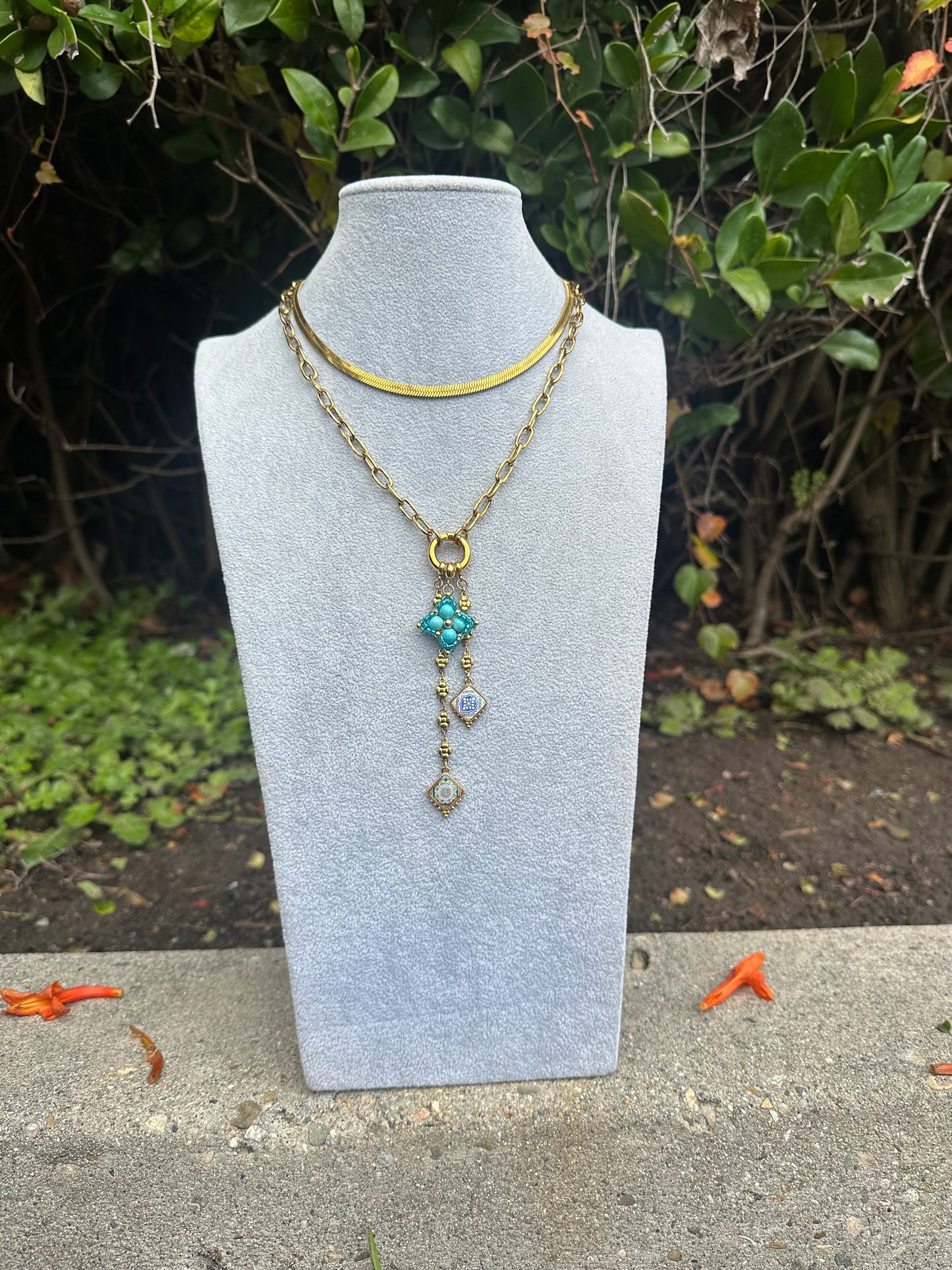 SB Blues: Santa Barbara Tiles to Go Statement Necklace