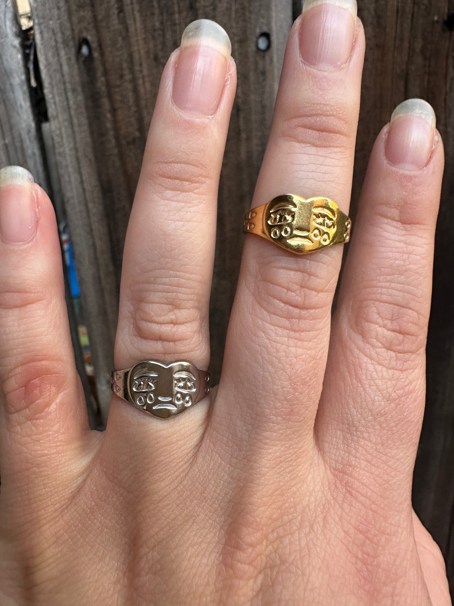 Sad Sally Signet Ring ❤️🩹