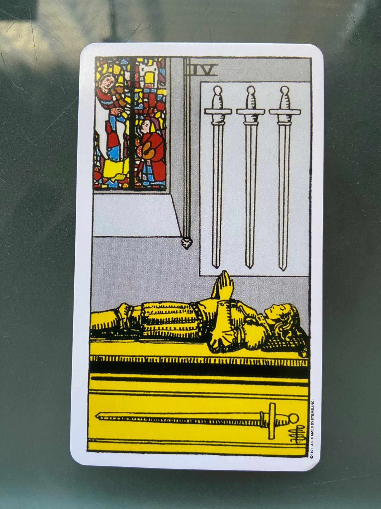 Slow Down and Look at the Bedspread Necklace (IV of Swords)