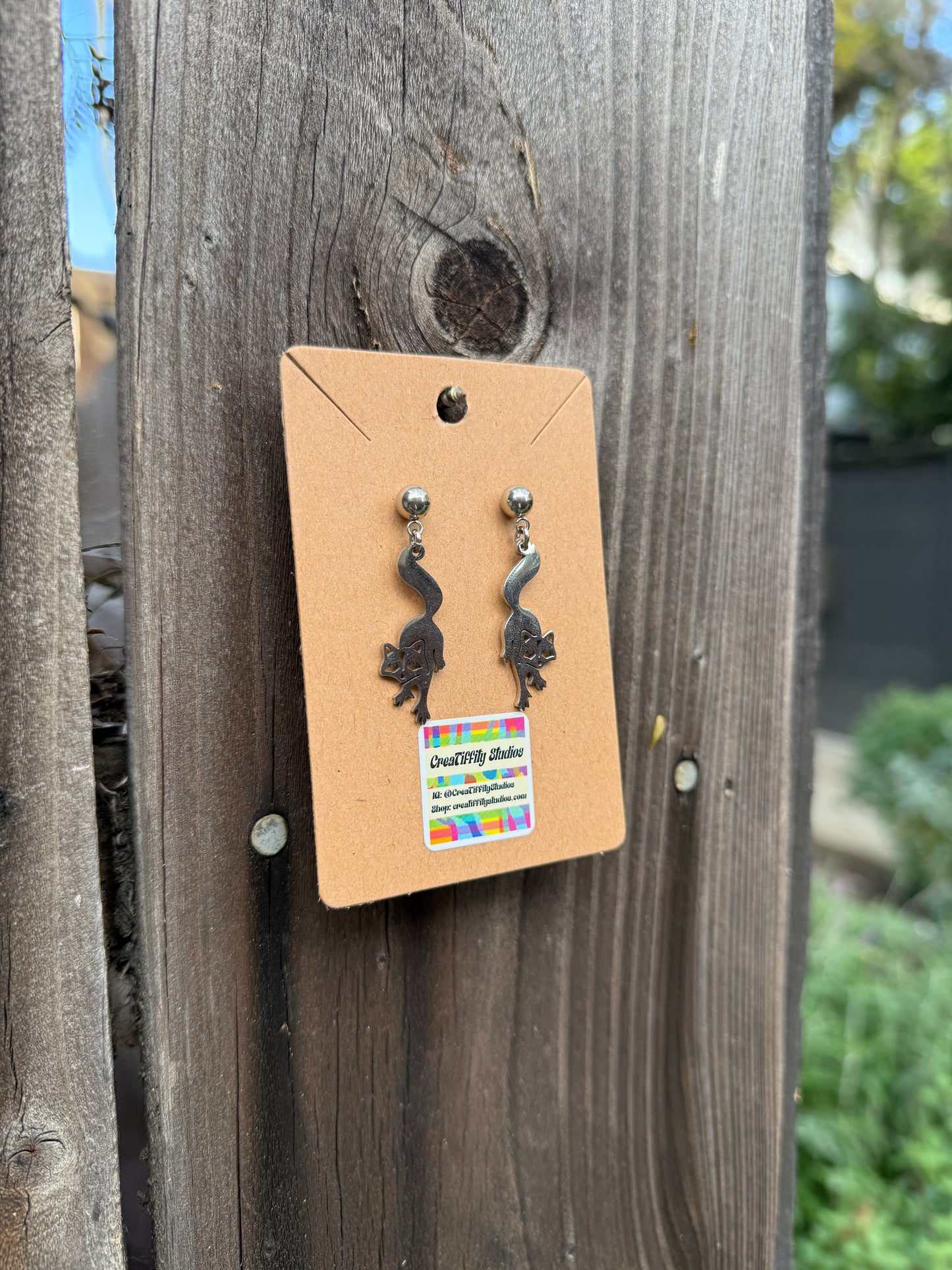 Trash Panda / Raccoon Earrings (Pre-order)