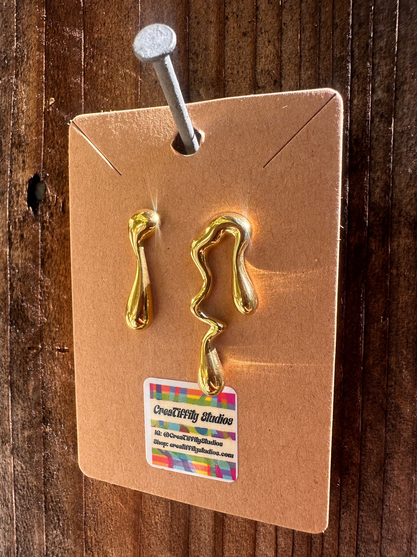 Drippy Drop Stud Earrings