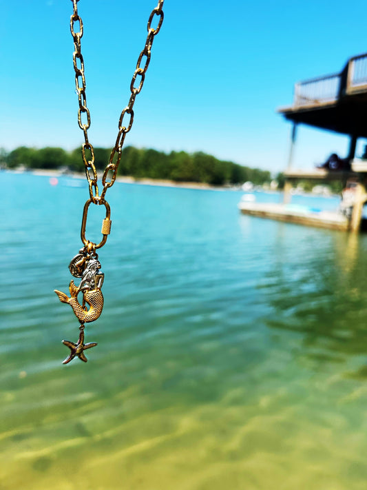 Sirena Necklace (Mermaid necklace with interchangeable charms)
