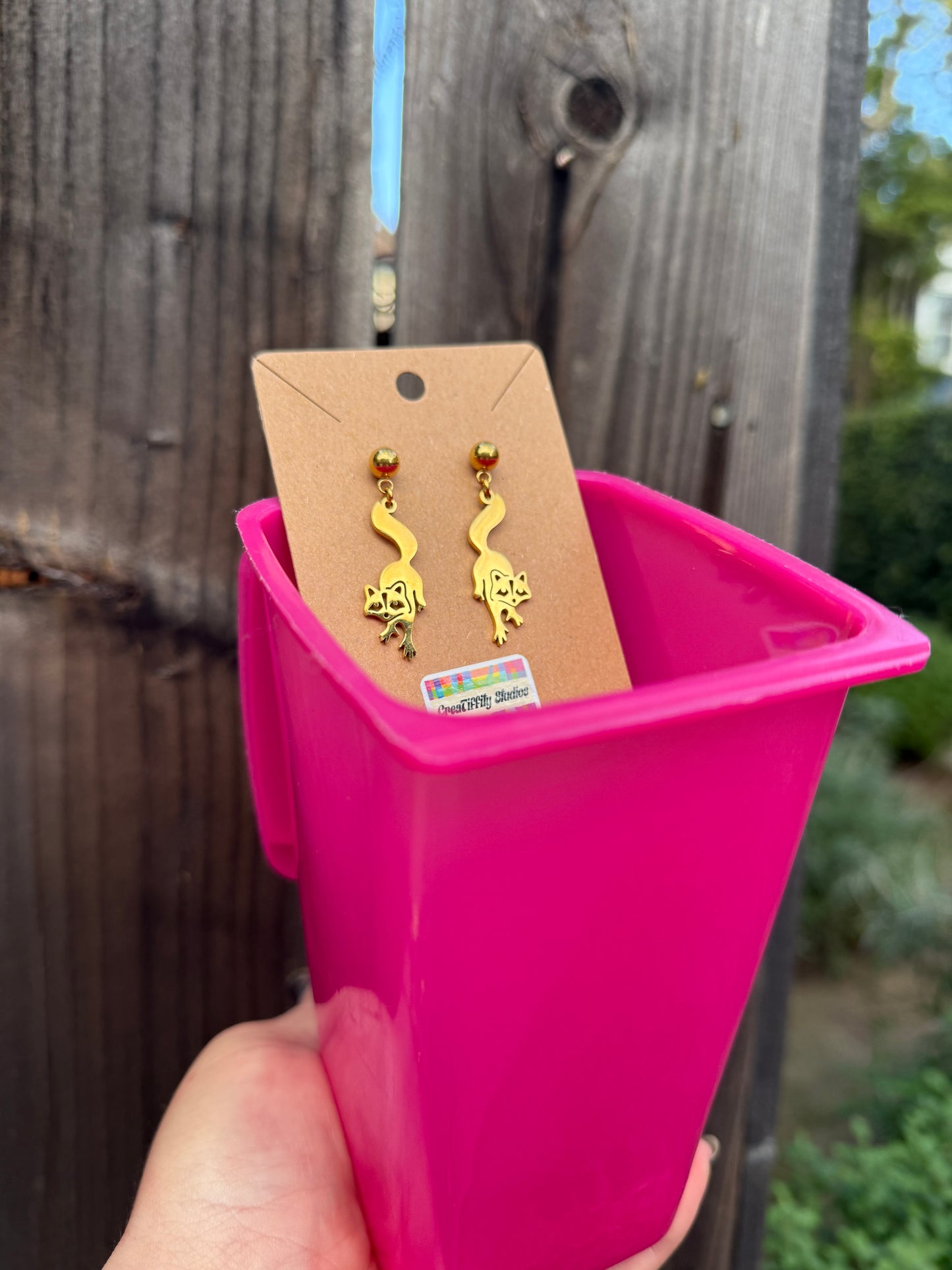 Trash Panda / Raccoon Earrings (Pre-order)