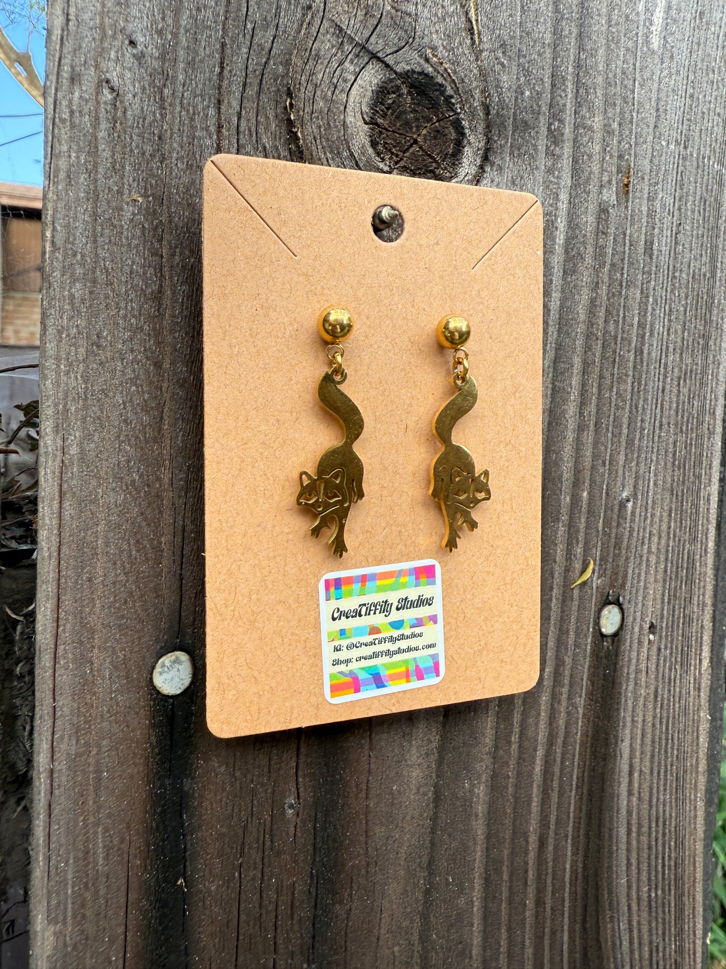 Trash Panda / Raccoon Earrings (Pre-order)