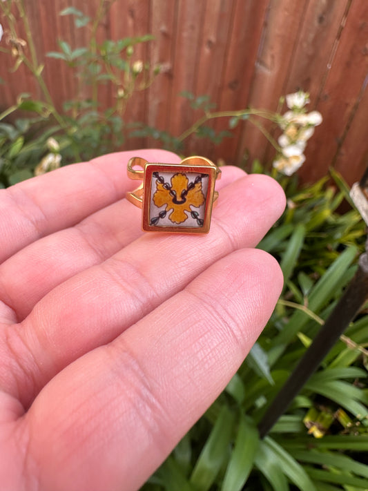 Poppy Knot Tile Ring (Arlington Theater)