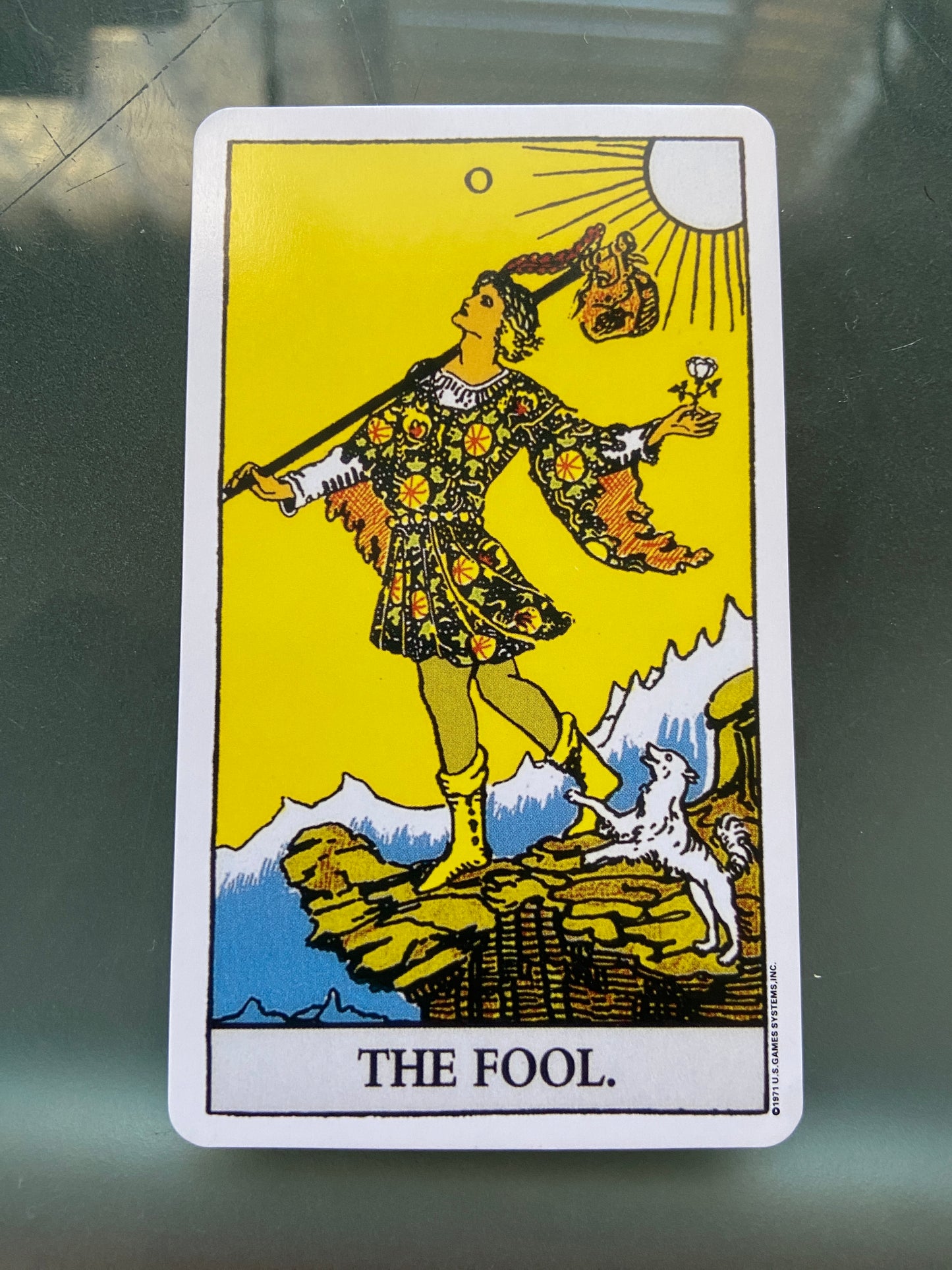 Triple Tarot Yellow Ring (Queen of Wands + Queen of Pentacles + the Fool)