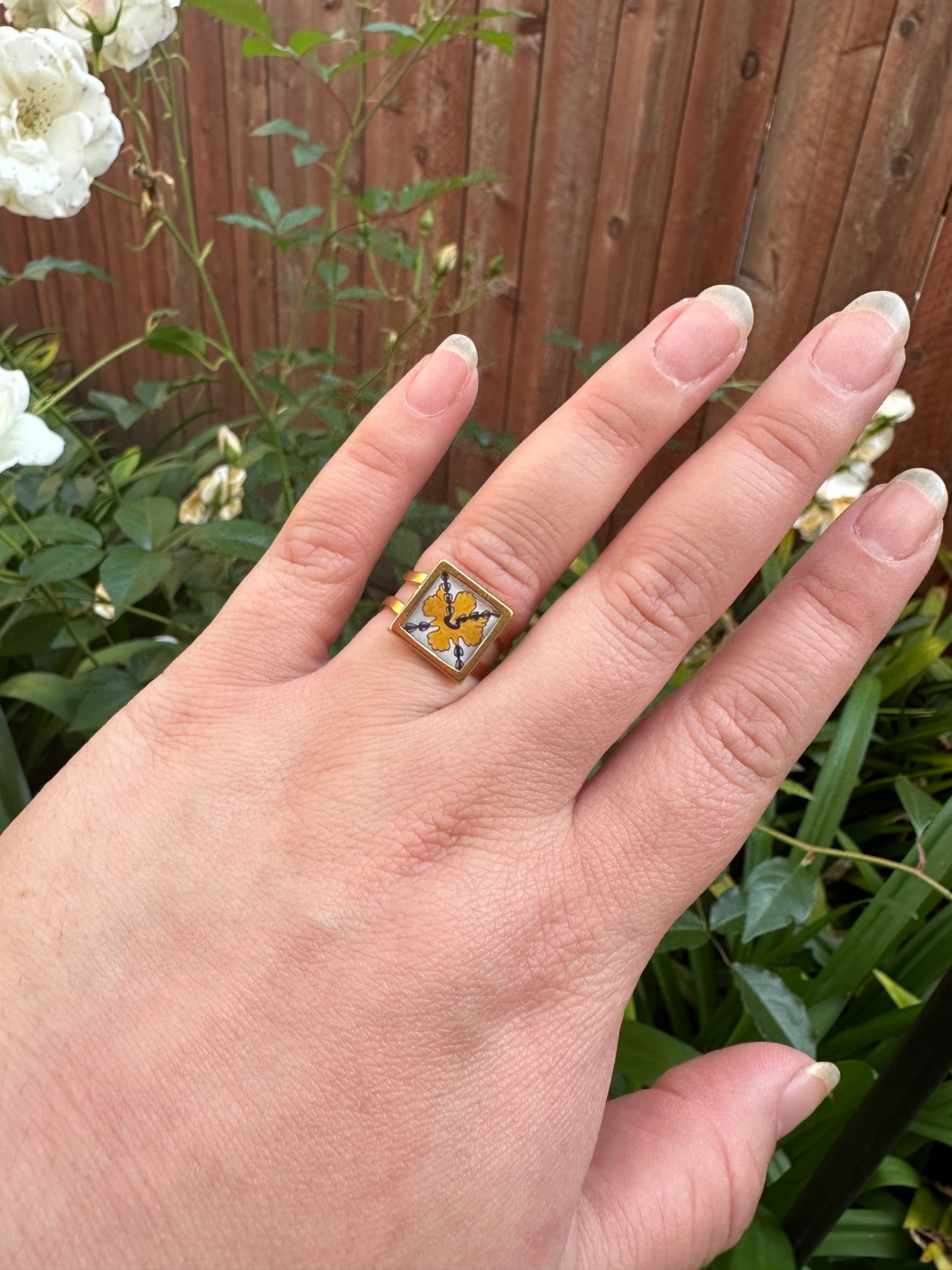 Poppy Knot Tile Ring (Arlington Theater)