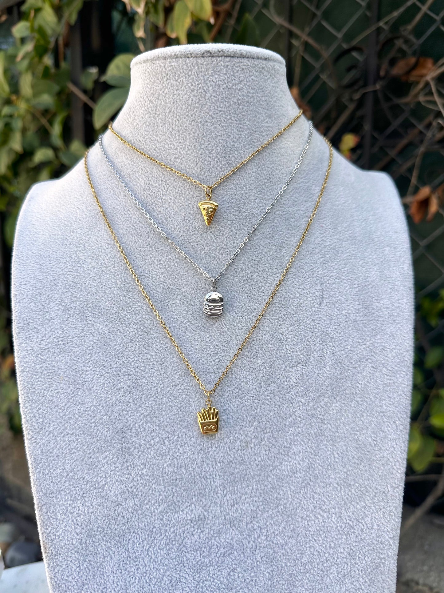 Food Fight Necklace (Burger, Pizza, or Fries)