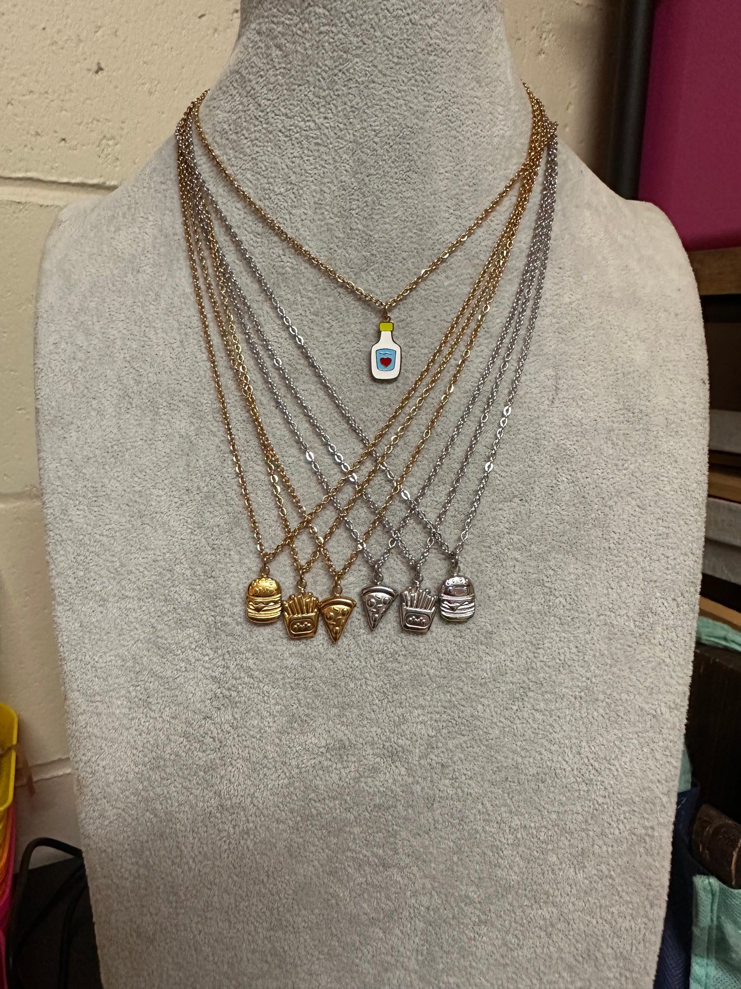 Food Fight Necklace (Burger, Pizza, or Fries)
