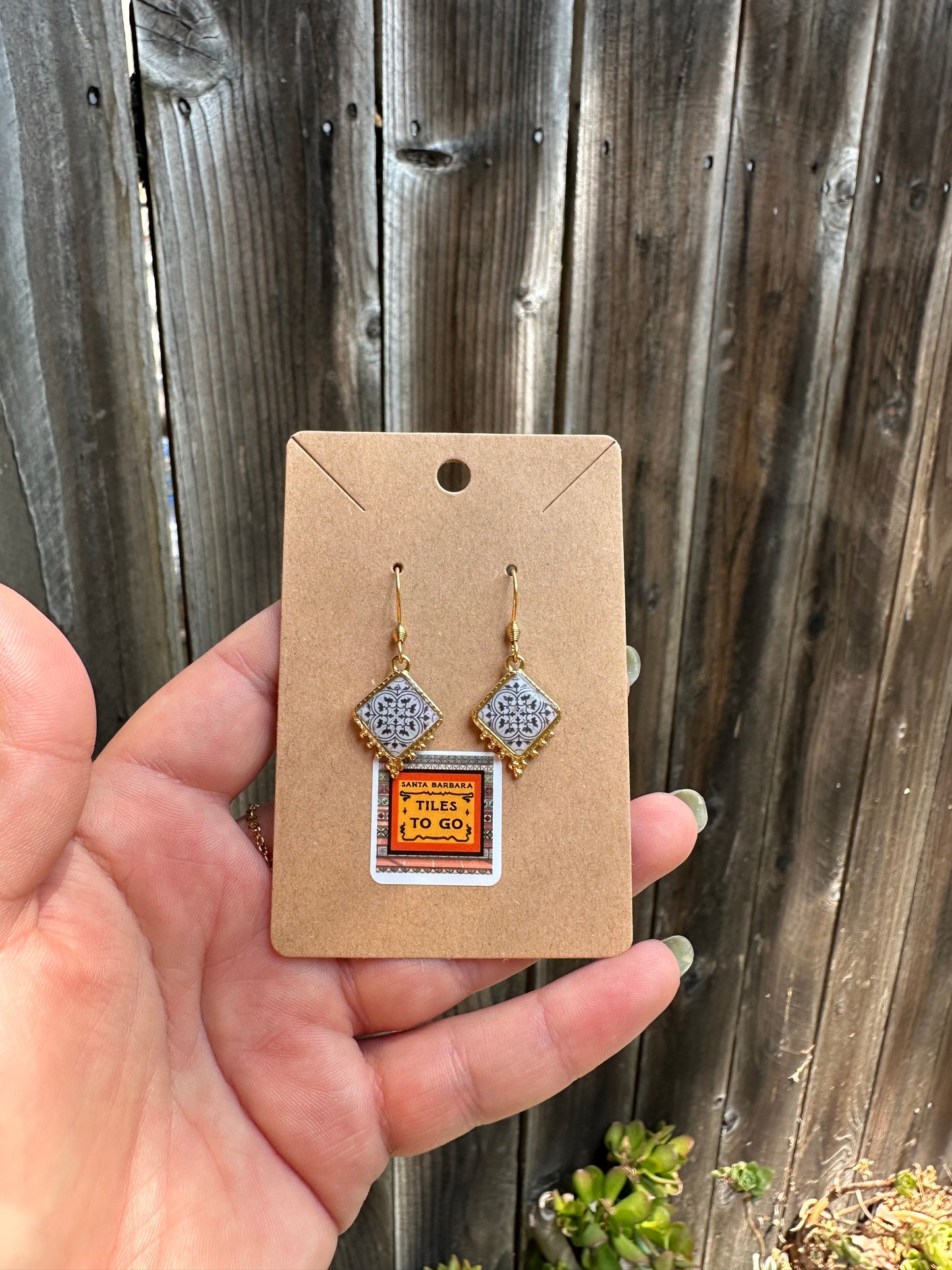 Choose your Tile: Hook Earrings (Santa Barbara Tiles to Go Jewelry)