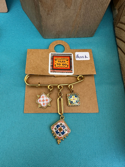 Choose your Tiles: Brooch, Bag Charm, Santa Barbara Tiles to Go