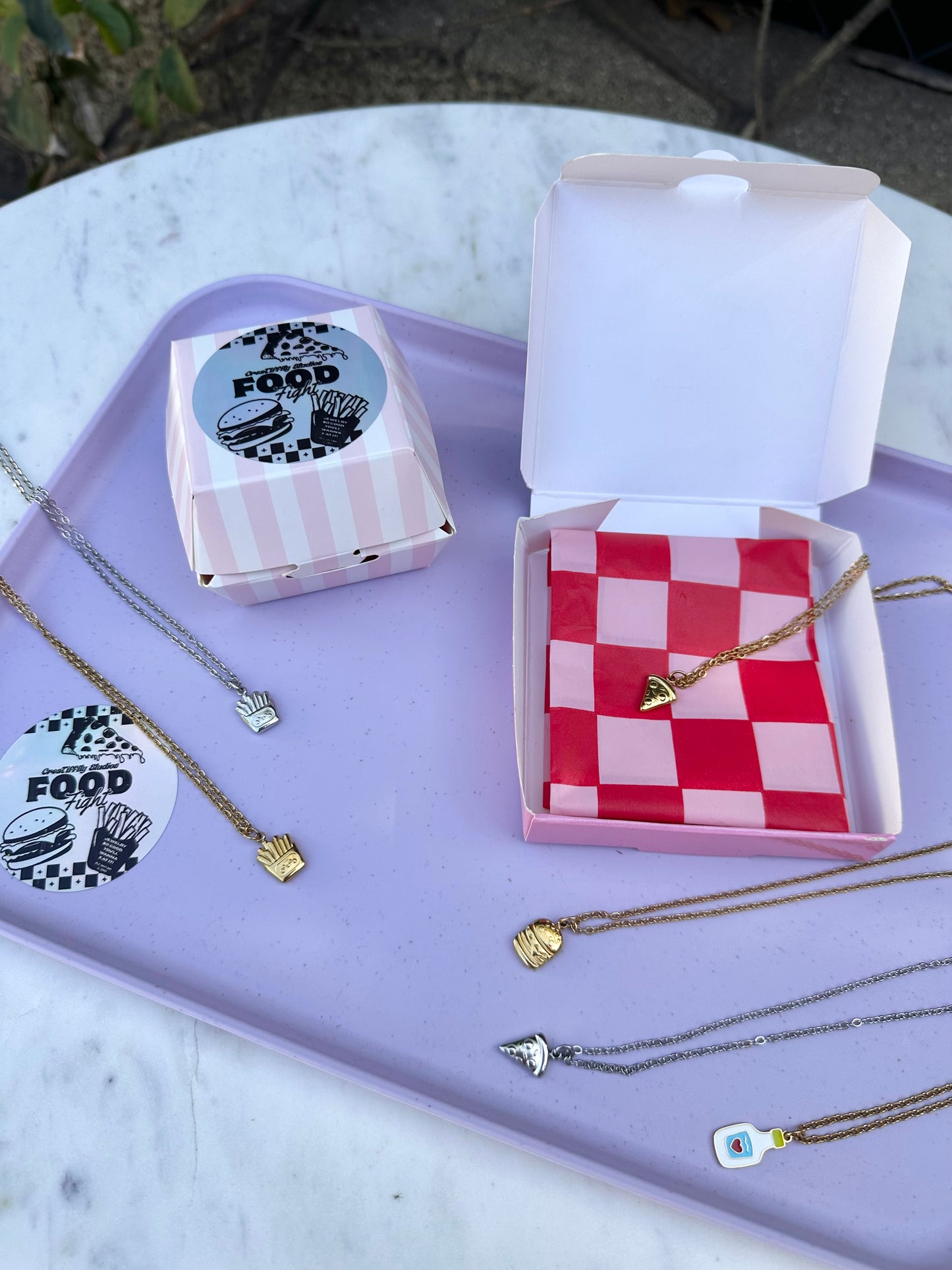 Food Fight Necklace (Burger, Pizza, or Fries)