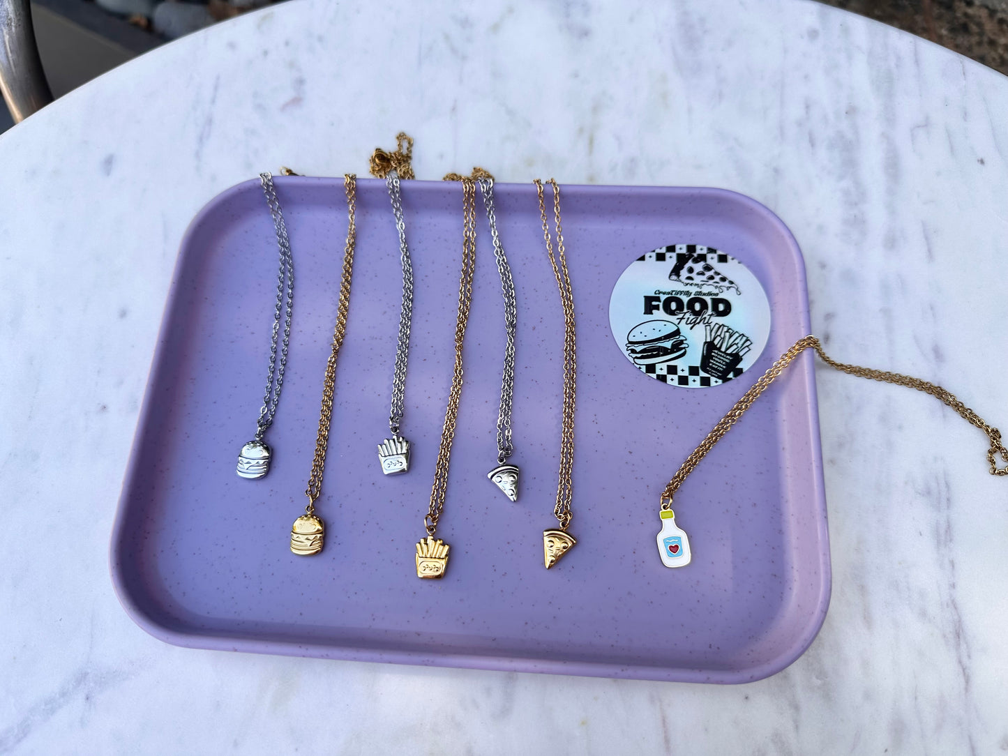 Food Fight Necklace (Burger, Pizza, or Fries)