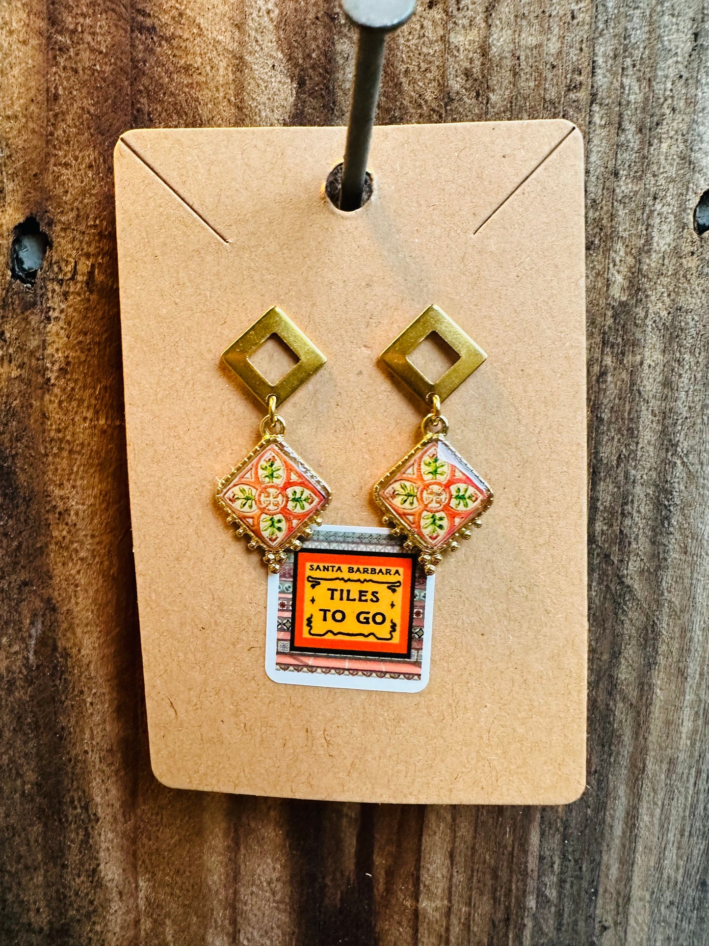 Choose Your Tile Earrings: Double Diamonds (Made to Order)