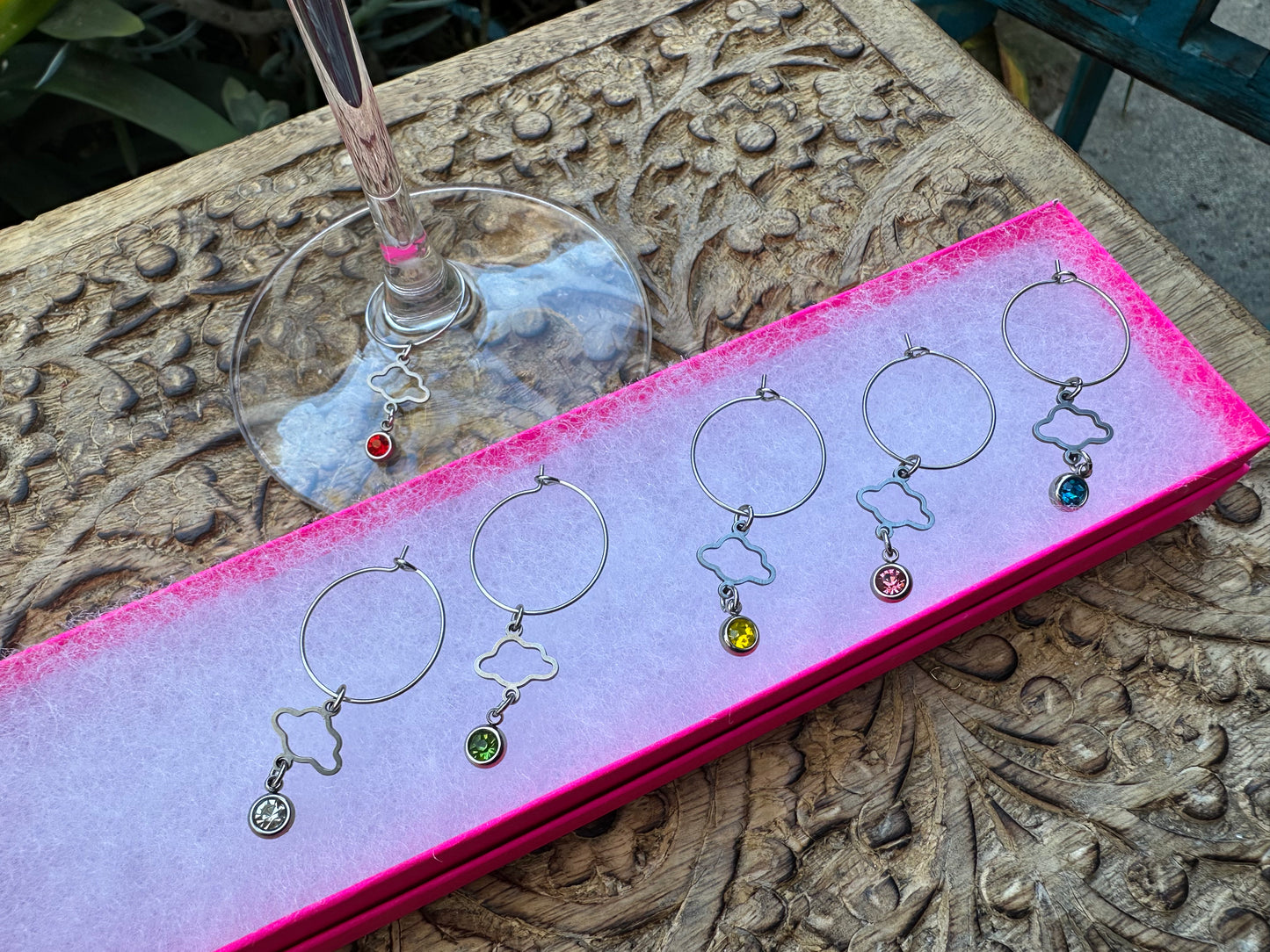 Dream Cloud Wine Glass Charms ☁️🌈