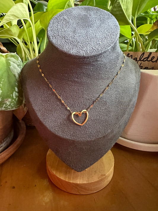 Heart Loops Necklace (gold)