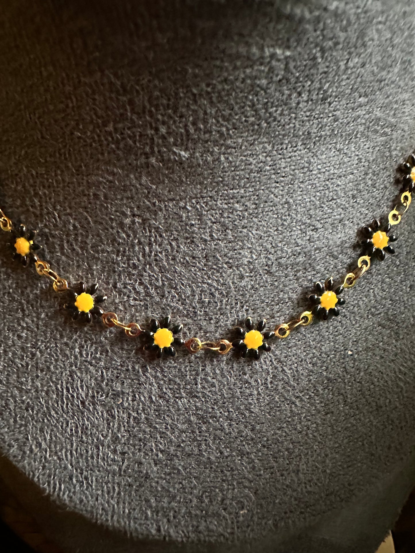 Enamel Daisy Chain Necklace