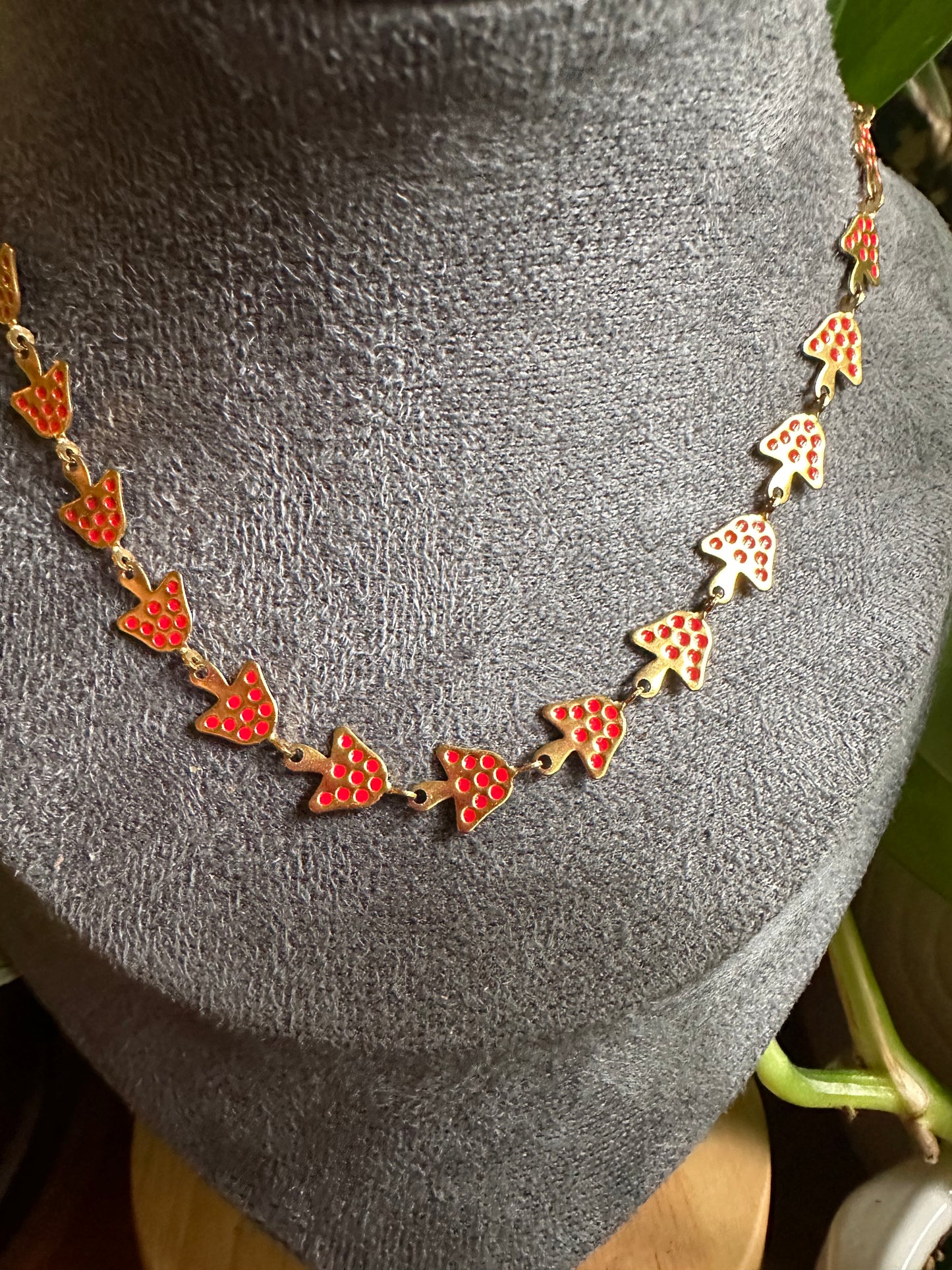 Mushroom Chain Necklace