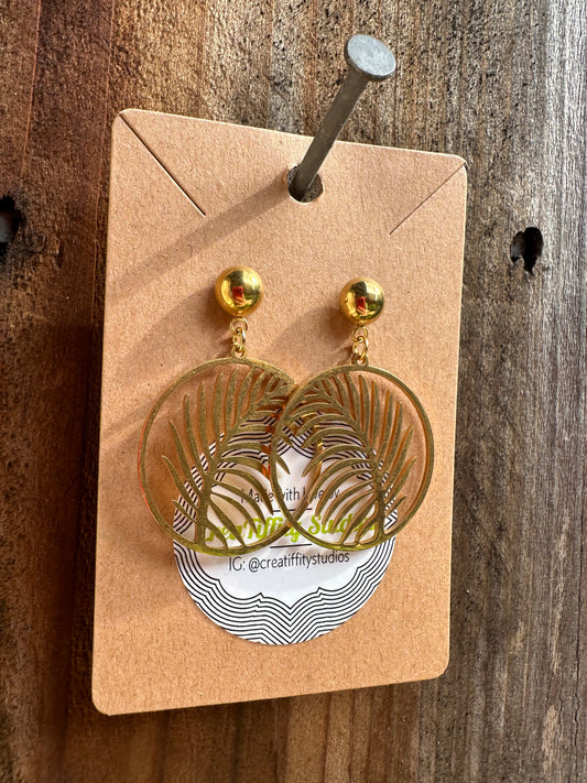 Palm Leaf Earrings