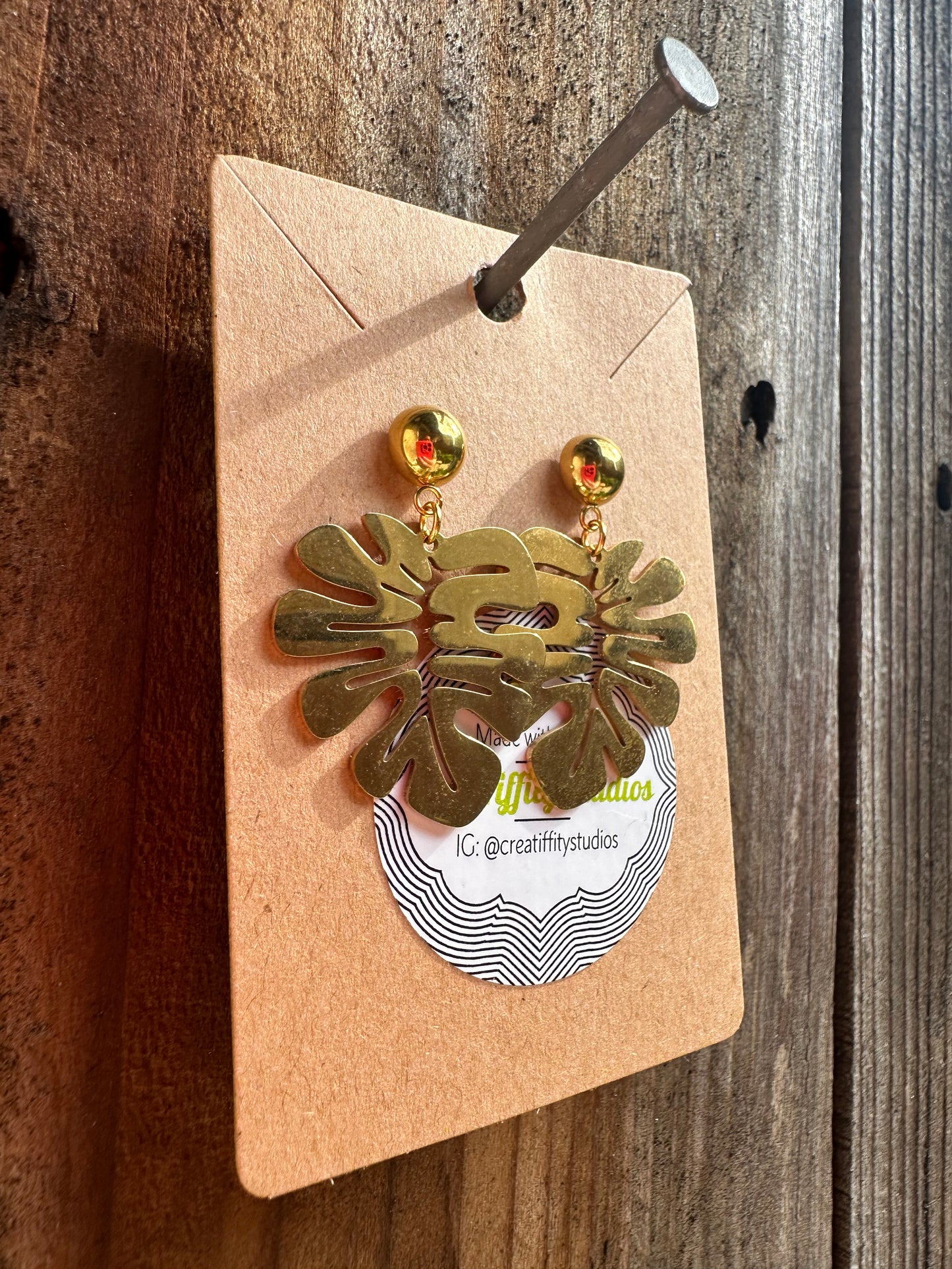 Tropical Leaf Earrings