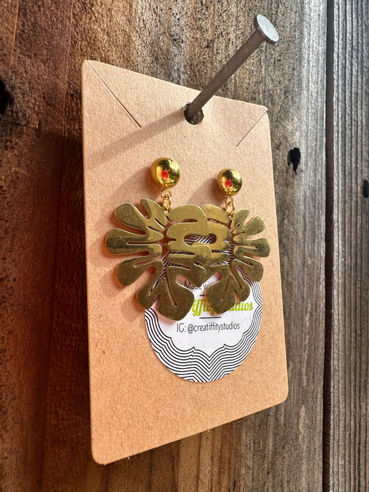 Tropical Leaf Earrings