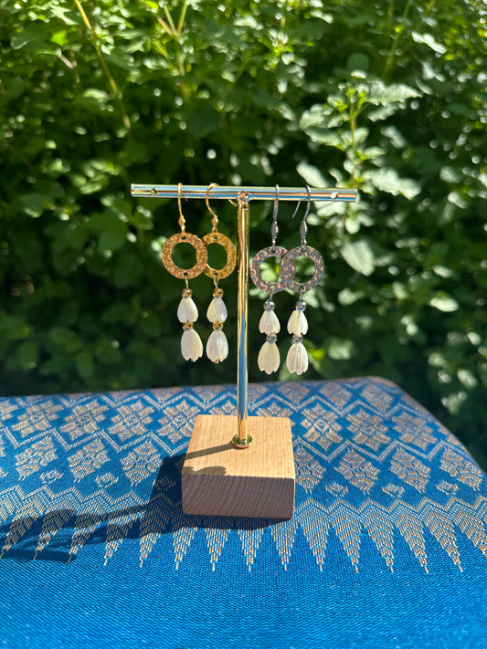 Champa Pka Long Hook Earrings