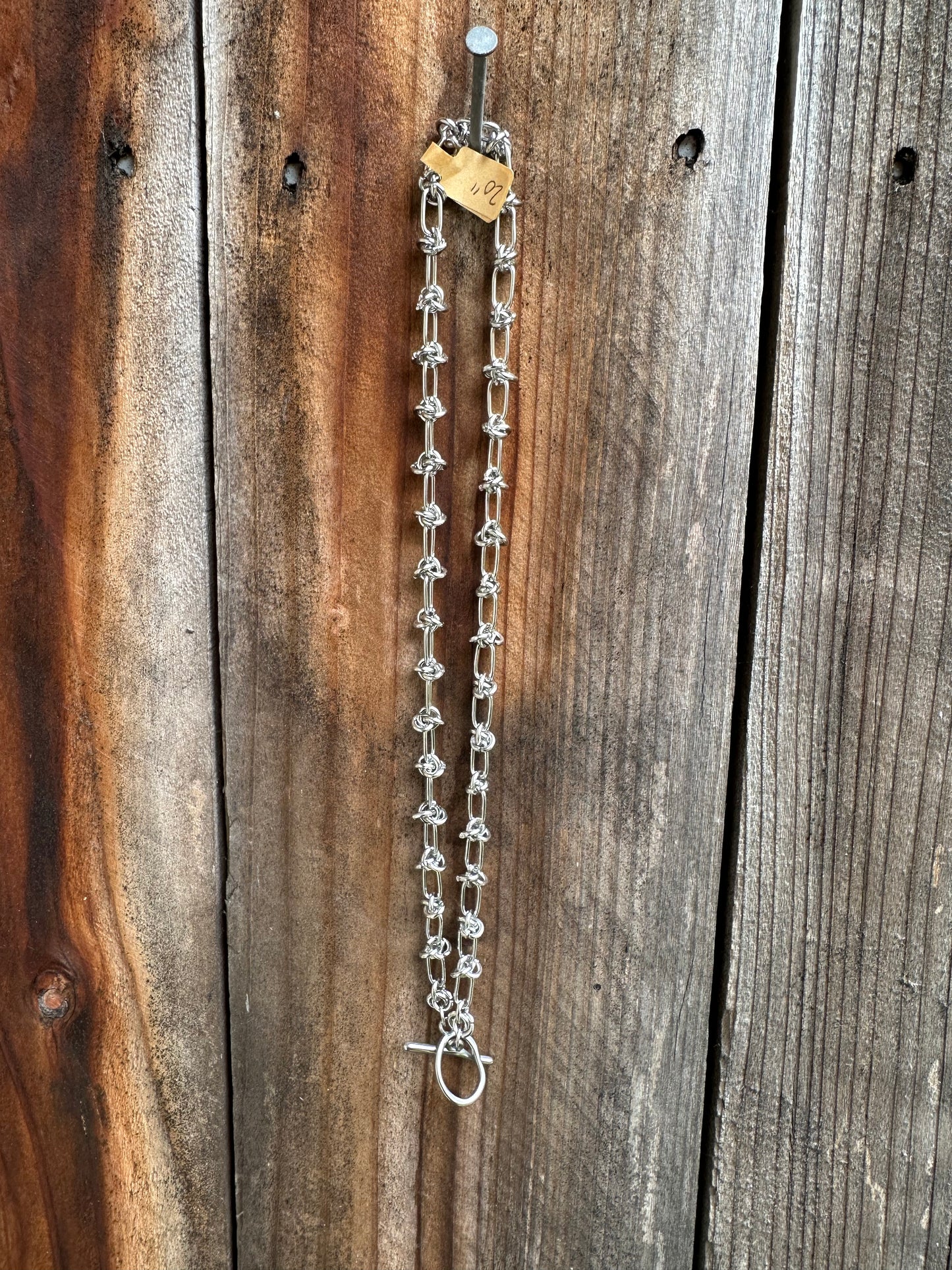 Barbed Wire Toggle Clasp Necklace