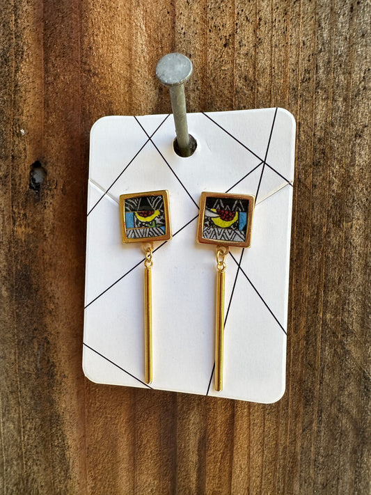 Flowers of Wisdom Dangle Earrings (The High Priestess)