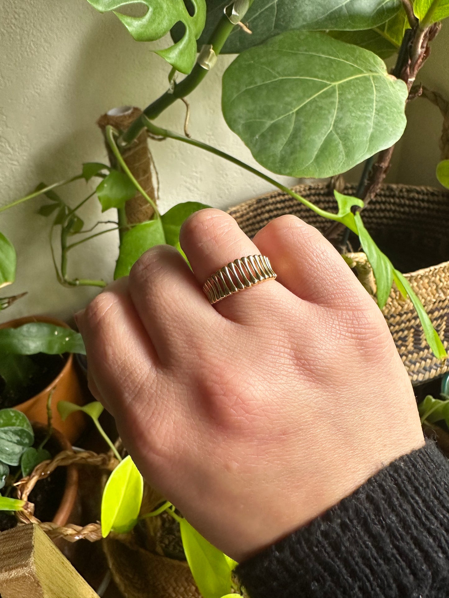 Vertical Band Ring