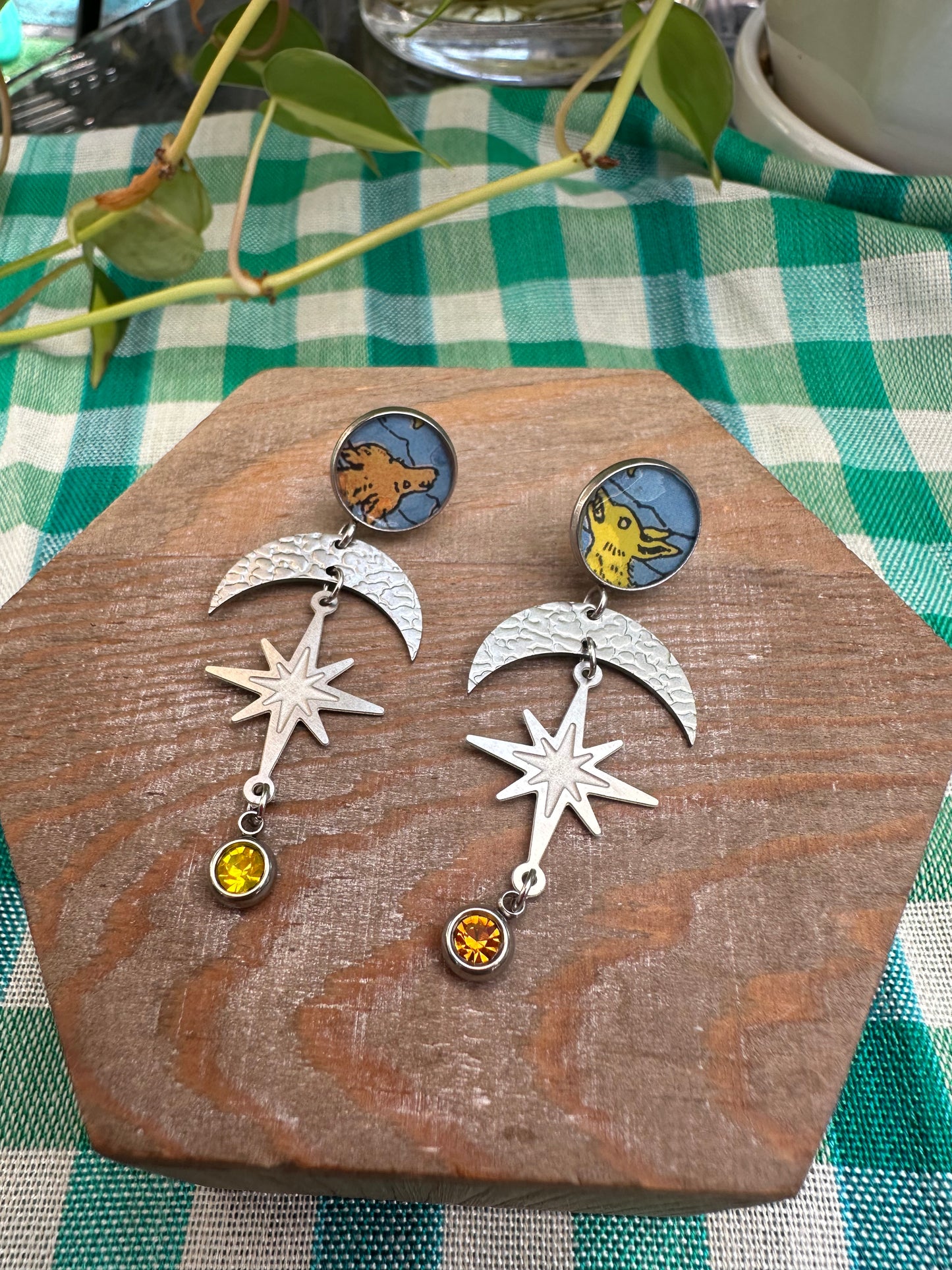 Howlin' at the Moon Dangle Earrings (The Moon)