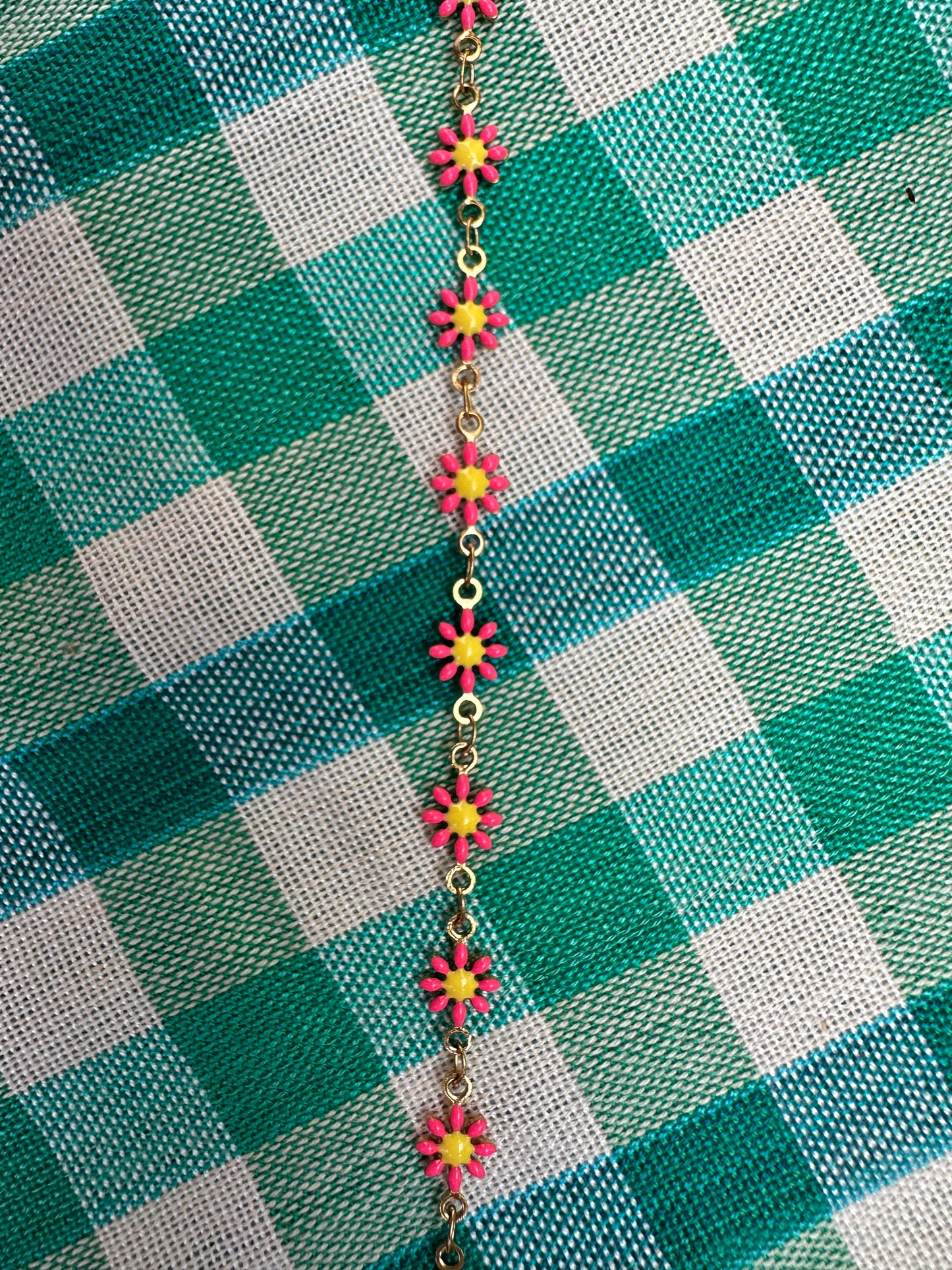 Enamel Daisy Chain Necklace