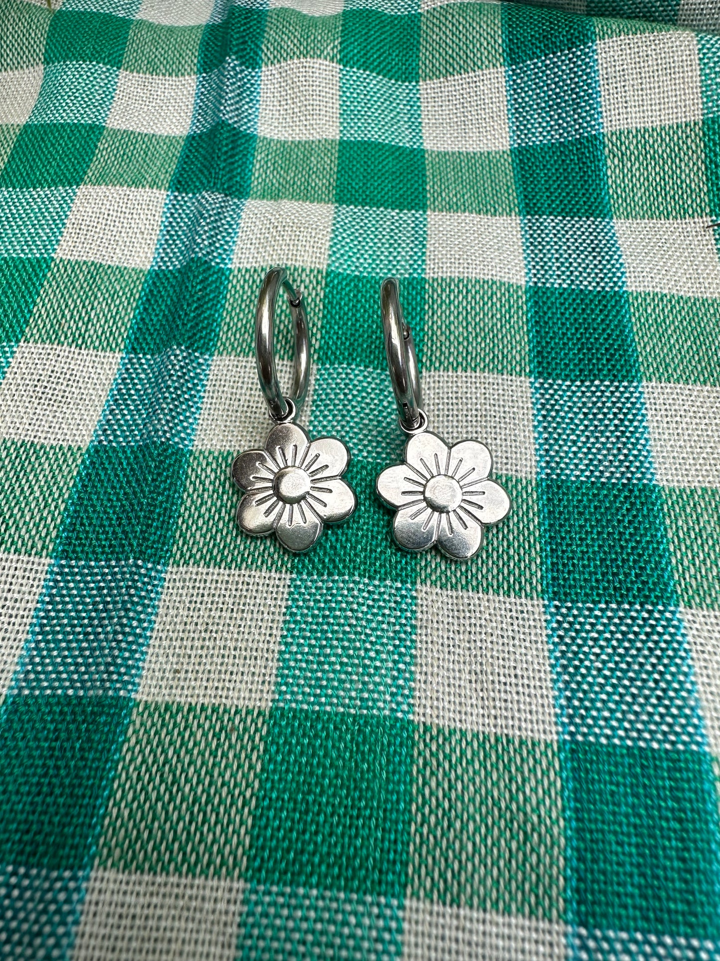 Flower Pop Huggie Hoops