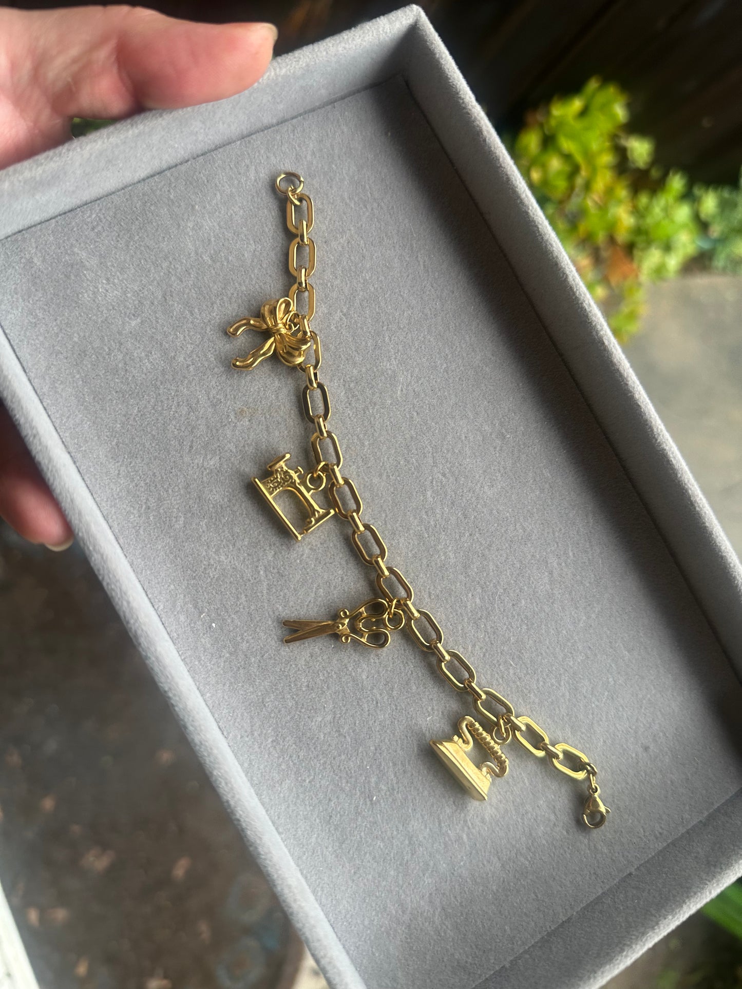 Sewing Junkie Charm Bracelet