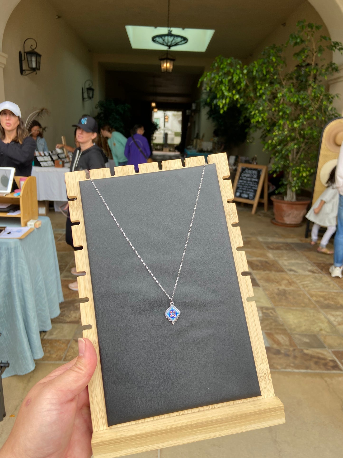 Tiles To Go Necklace: STEEL/ SILVER (Made to Order)