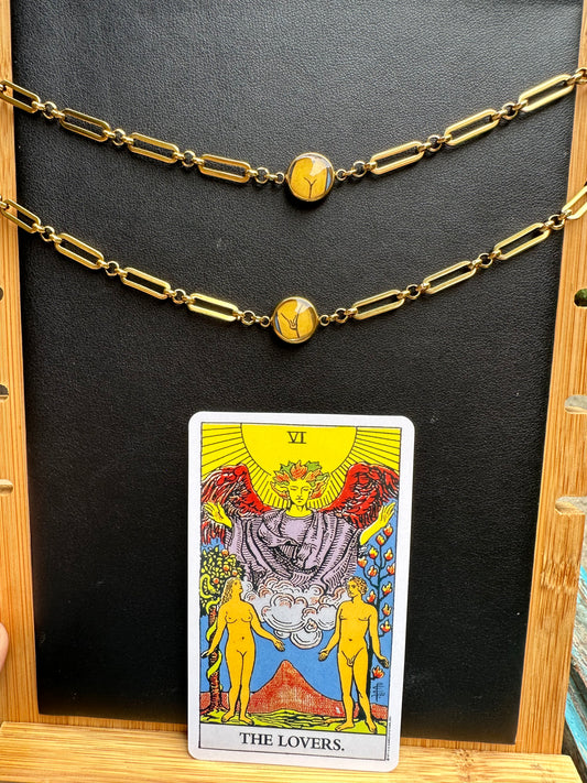 Tarot To Go: The Lovers His n Hers Choker Necklaces