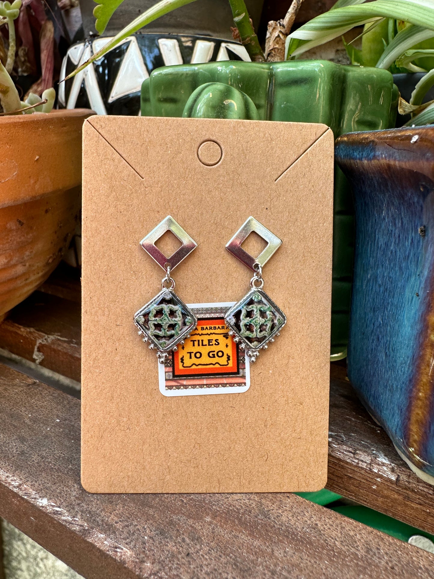 Choose Your Tile Earrings: Double Diamonds (Made to Order)