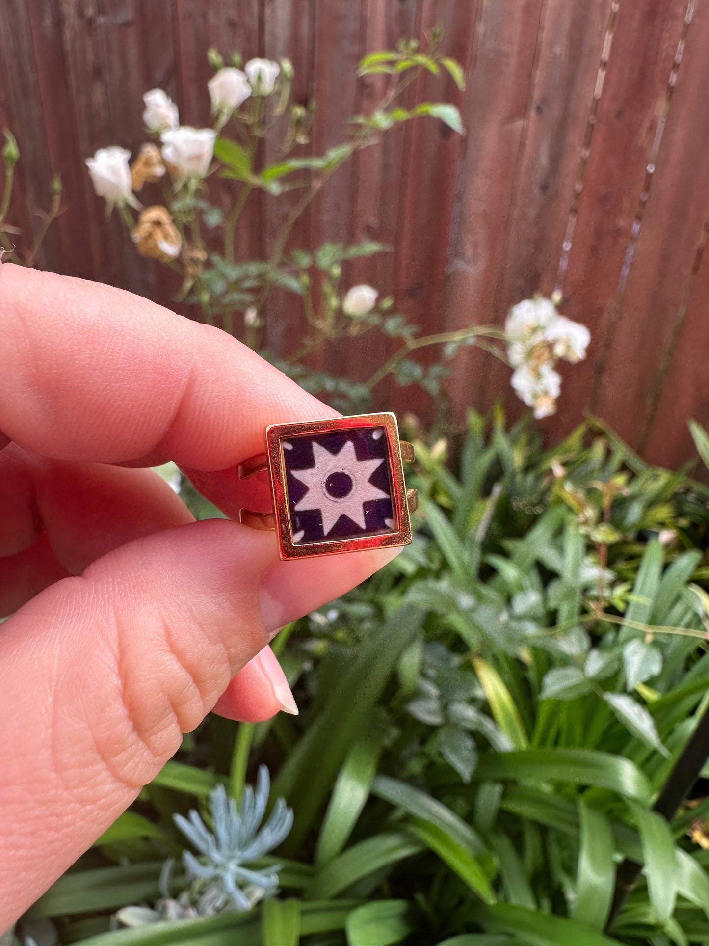 Starburst Tile Ring (Paseo Nuevo Steps)