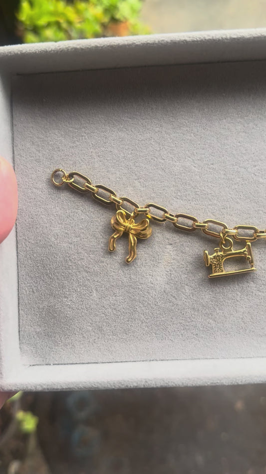 Sewing Junkie Charm Bracelet
